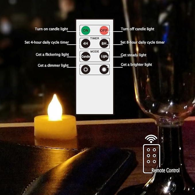 Waterproof Outdoor Flameless LED Candles - with Remote and Timer Realistic Flickering Battery Operated Electric Plastic Resin Pillar Candles for Christmas Decoration 2-Pack 3”x5”
