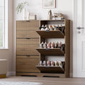 Large Shoe Cabinet for Entryway, Tall Narrow Shoe Storage Cabinet with 6 Flip Drawers and Adjustable Shelves, Shoe Rack Cabinet Organizer for Hallway, Foyer, Small Apartment