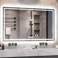 LED Bathroom Mirror 36x48 Inch Anti-Fog Bathroom Mirror with Lights, Wall Mounted Lighted Vanity Mirrors, Dimmable, Backlit + Front Lit, Smart Bathroom Vanity Mirror with 3 Colors Temperature