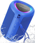 Portable Bluetooth Speaker Beach Vacation Essentials: Powerful Crystal Clear Sound/Dynamic Light/IPX5 Waterproof/All Day Playtime/BT 5.3/TWS Paring, Small Wireless Speaker for Outdoor|Travel|Camping