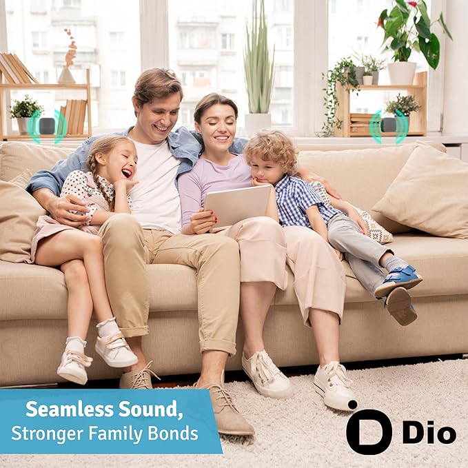 Dio Node Multiroom Wi-Fi Home Speakers (3-Pack), Works with Apple AirPlay 2 and Other Apple Devices, Immersive Sound System, Easy to Connect, Spotify Player