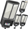 Large Solar Street Lights Outdoor Waterproof Heavy Duty, Dusk to Down Solar Parking Lot Lights Mention Sensor, Outdoor Yard Light LED Floodlight with Remote Control for Graden Patio