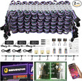 BEAMNOVA 120FT RGB LED Strip Lights Kit, Dual Parallel Controllers, 3 Power Injection Cables, 180W Power Supply, IP65 Waterproof Commercial LED Storefront Window Lighting with Remote & App