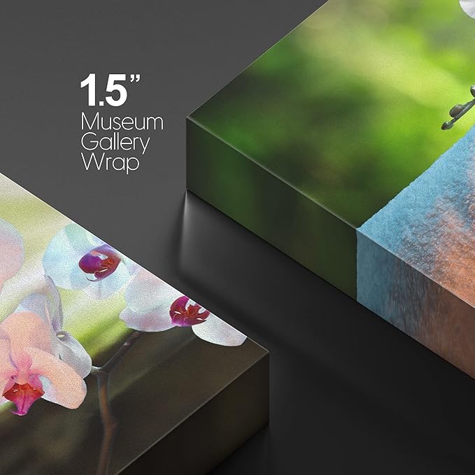 wall26 Canvas Print Wall Art Massage Stones, Candles & Orchid Flowers Floral Botanical Photography Realism Tropical Zen Colorful Multicolor Ultra for Living Room, Bedroom, Office - 12"x18"