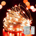 LAMPHOME Orange Fairy Lights, 100 LED 33ft Battery Operated Halloween Lights with Remote, 8 Modes Twinkle String Light for Halloween Thangksgiving Fall Tree Indoor Outdoor Decoration