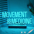 Movement Is Medicine Neon Sign for Wall Decor, Dimmable Gym Neon light, USB Powered Gym LED Light Up Sign for Sports Room, Party Bar,Fitness Club,Gym Wall Decor