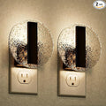 JandCase Night Light, LED Night Lights Plug into Wall, 3000K Warm White Nightlight with Dusk to Dawn Light Sensor, 0-100LM Adjustable Brightness, for Bathroom, Bedroom, Hallway, Stairs, 2 Pack