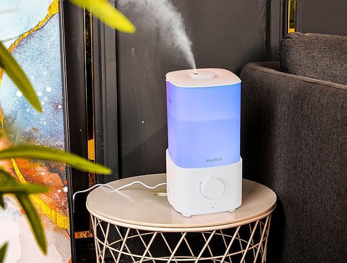 BlueHills Premium Set of Two Large 2000 ML and 2300 ML XL Essential Oil Diffusers Humidifiers Combo for Large Room Home with Décor LED Lights Great Gift – Value Pack of White.