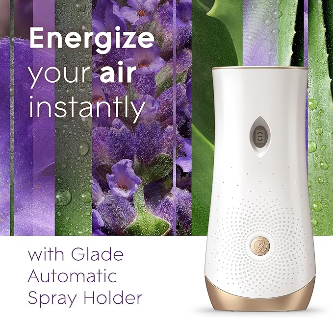 Glade Automatic Spray Refill, Air Freshener for Home and Bathroom, Tranquil Lavender & Aloe, 6.2 Oz