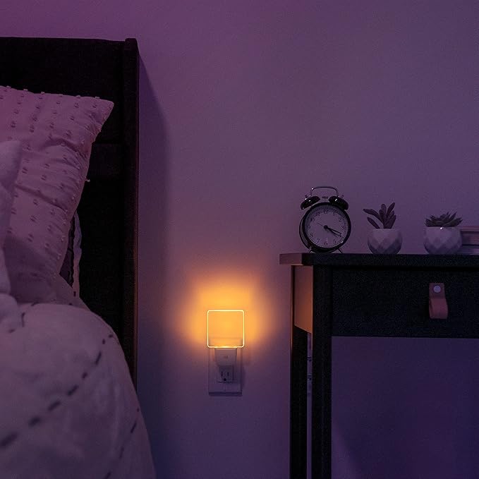 2-Pack Automatic Adults & Kids Night Lights Plug into Wall I Cozy Home Decor Led Wall Lights Bedroom Ambient Lighting I Dusk to Dawn Sensor Bathroom Night Light Kids Bathroom Lights, Bedroom Lights