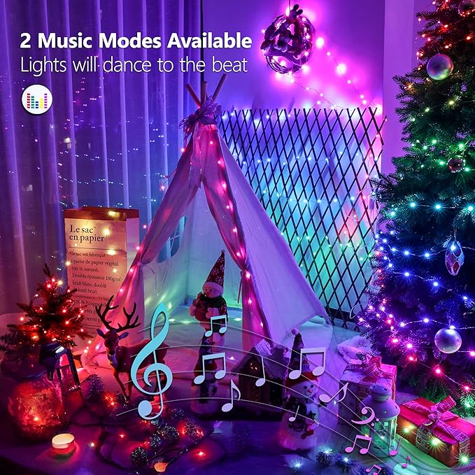 Brizled Color Changing Fairy Lights, 66ft 200 LED Easter Fairy Lights with Remote, Pastel Twinkle Light Dimmable Christmas Light Rainbow Xmas Lighting for Xmas Easter Halloween Party Wedding Tree Home