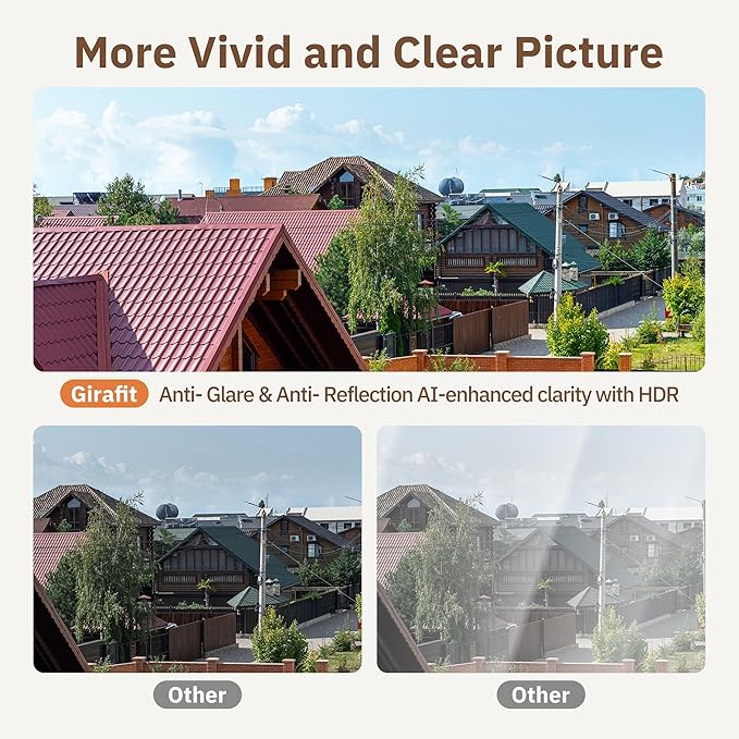 Girafit 3MP 2K Window Camera,2.4GHz&5GHz WiFi Indoor Cameras for Home Security 2 Pack with ChroMax Al Color Night Vision,Person & Motion Detection,24/7 Recording,Easy&Quick Install