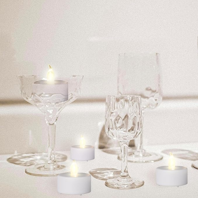 100PCS Flameless LED Tea Lights Candles, Realistic and Bright Flickering Long Lasting 200Hours Battery-Powered, Ideal Party, Wedding, Birthday,Halloween, Christmas ,Home, Table Decoration WarmWhite