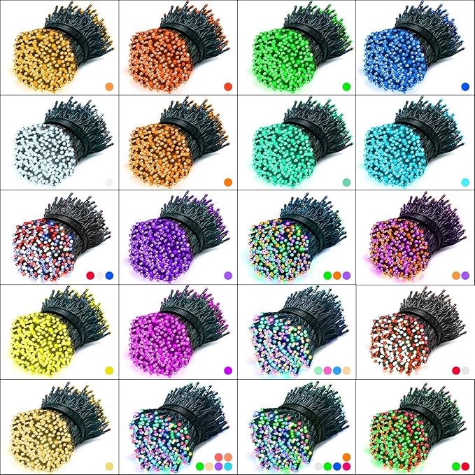 200 LED Christmas Lights Color Changing, 35 Colors 66FT 4th of July String Lights with Remote Timer, Connectable Waterproof Twinkle Lights Plug in for Xmas Tree Outdoor Holiday Wedding Party Decor
