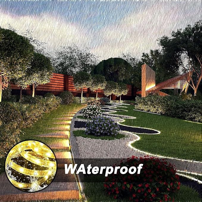 110V Warm White Led Strip Lights Outdoor 20ft 3000K Led Rope Lights Indoor Waterproof Flexible Cuttable Connectable with UL Listed Power Supply for Home Bedroom Garden Decoration