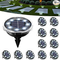 SOLPEX Solar Ground Lights 12 Pack, Solar Pathway Lights Outdoor Waterproof, Landscape Lighting for Garden, Walkway, Driveway, Yard, Deck, Patio, Swimming Pool (Cool White)