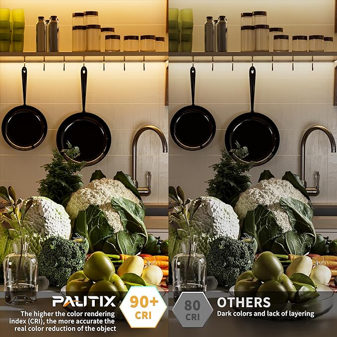 PAUTIX COB LED Strip Light IP65 Waterproof 32.8ft/10m 5040LEDs Warm White 3000K,High Lumen Flexible CRI90+ LED Tape Super Bright DC24V,for Cabinet Home DIY Lighting Projects(Power Supply Not Included)