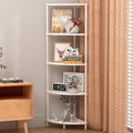 5 Tier Corner Shelf Stand, 44.1" Kitchen Shelf Organizer with Metal Frame, Small Corner Shelf for Bathroom Organization & Storage, Marble White Corner Shelf for Kitchen Decor Accessories