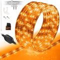 WYZworks 576LEDs 50ft LED Outside Rope Lights, Outdoor ETL Certified Waterproof Permanent 360 Degree Light Emitting, Flexible Tube, Connectable, Christmas Palm Tree Exterior Landscape, Orange