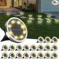 INCX Solar Ground Lights,20 Pack Solar Lights Outdoor Waterproof, Solar Garden Lights Landscape Lighting for Patio Pathway Lawn Yard Deck Driveway Walkway, Warm White