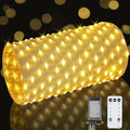 Christmas Lights Outdoor-200LED 75.4FT IP65 Waterproof 8 Modes LED Starry Fairy Lights with Remote,Plug in for Bedroom Party Wedding Craft Indoor Bedroom Patio Camping Garden Decor(Warm White)