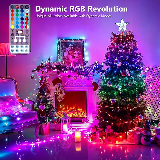 Brizled Color Changing Fairy Lights, 66ft 200 LED Easter Fairy Lights with Remote, Pastel Twinkle Light Dimmable Christmas Light Rainbow Xmas Lighting for Xmas Easter Halloween Party Wedding Tree Home