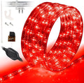 WYZworks 288LEDs 25ft LED Outside Rope Lights, Outdoor ETL Certified Waterproof Permanent 360 Degree Light Emitting, Flexible Tube, Connectable, Christmas Palm Tree Exterior Landscape, Red