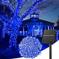 Minetom Solar String Lights Outdoor, 40FT 100 LED String Lights Solar Powered with 8 Lighting Modes, Waterproof Solar Patio Lights, Solar String Lights for Outside Tree Yard Halloween Decoration, Blue