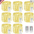 8 Pack Total 160FT 480LED Fairy Lights Battery Operated with Rmote, Waterproof Twinkle Lights with Timer Indoor Outdoor, Cuttable String Light for Bedroom, Classroom, Wedding, DIY, Christmas Decor