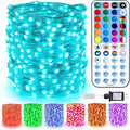 BrizLabs Color Changing Fairy Lights - 33ft 100 LED Easter Lights with Remote, Rainbow Xmas Tree Light with Timer, Pastel Light Music Sync Twinkle Light for Xmas Halloween Easter Party Home
