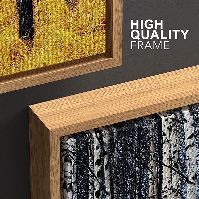 wall26 Framed Aspen Trees Fall Colors - Canvas Art Wall Art - 24"x36"x3 Natural