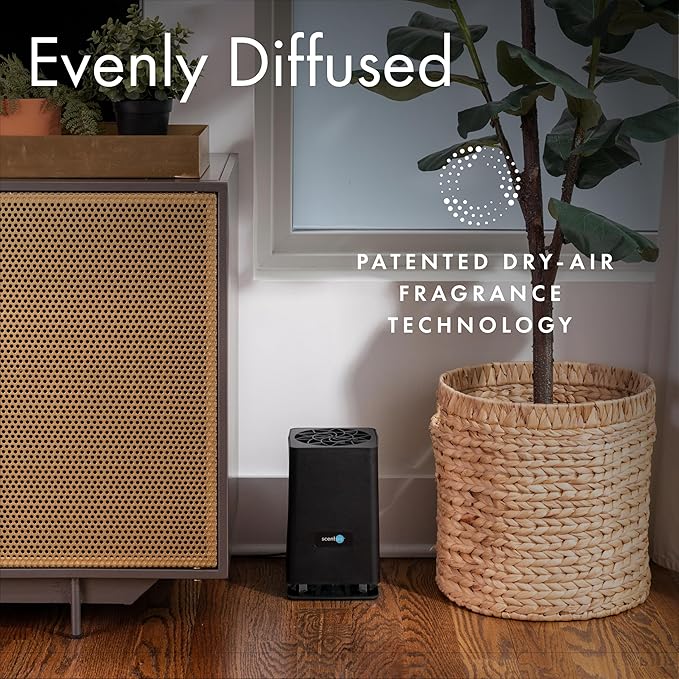 ScentAir Whisper Essential | Diffuser Machine, Scents up to 800 Sq. Ft Room, Compatible with Alexa & Google, WiFi & Bluetooth Enabled, Cartridge Sold Separately (Black)