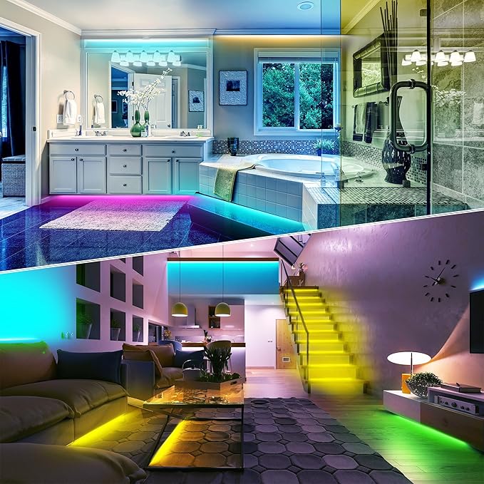 Led Lights for Bedroom 400FT (4 Rolls of 100ft), Color Changing RGB Led Strip Lights with 60 Keys Remote and App Control, Music Sync Led Lights for Room Party Home Decor