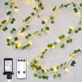 KASZOO 33FT 100 LED Ivy Vine Lights - PVC Plug in Leaf String Lights with Remote & Timer, Pre-Wrapped Garland for Bedroom Wall Garden Decor