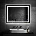 Antok 24"x 36" LED Bathroom Mirror with Lights, Anti-Fog, Dimmable, Lighted Vanity Mirror with Tempered Glass, Memory Function, 3 Light Modes, Safe Use, Horizontal, Vertical, Wall Mount