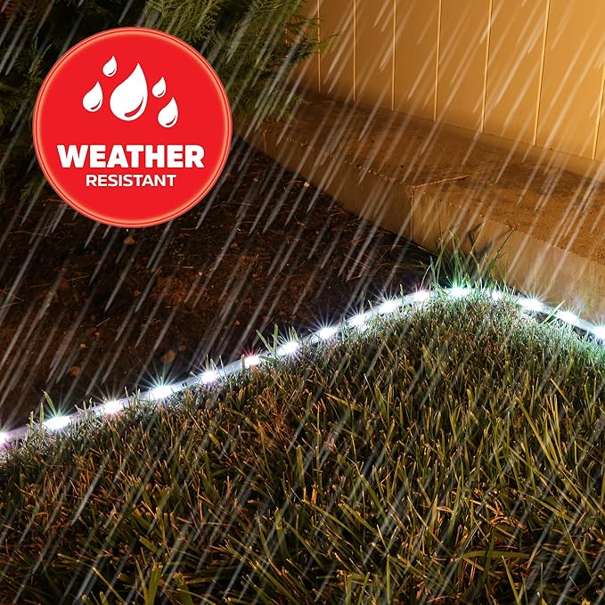 Energizer Smart Indoor & Outdoor RGB+IC+WW LED 50 Foot Light Strip, Sound Reactive, IP65 Waterproof, Remote Access App & Voice Control with Alexa, Siri, Google, Grouping, Scheduling, Wi-Fi No Hub