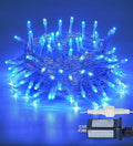String Lights Indoor Bedroom, 33FT 100 LED Fairy String Lights Outdoor Waterproof, 8 Modes Memory Twinkle Christmas Light Plug in for Classroom Dorm Patio Tree Garden Decor (Blue)
