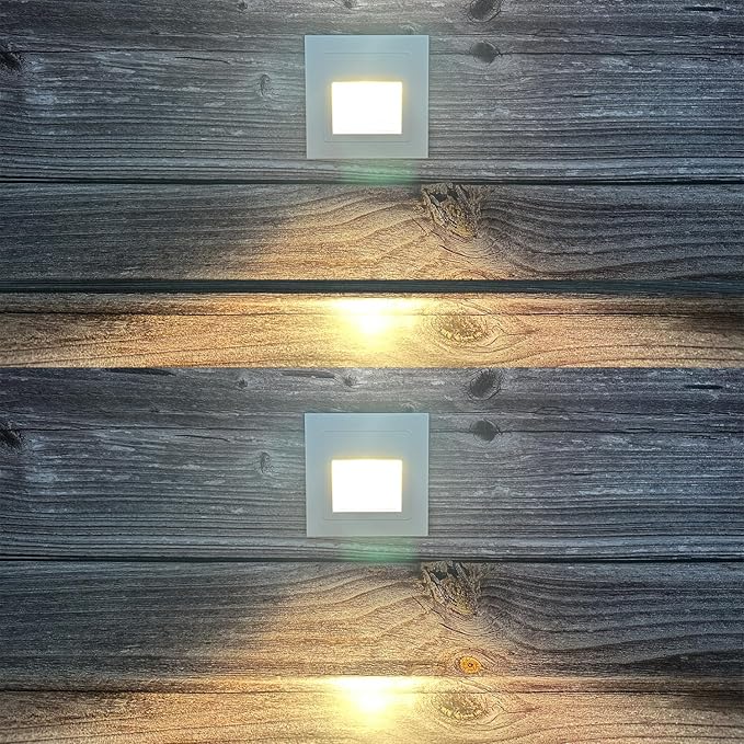 LED Step Lights 120V Dimmable LED Indoor Outdoor Step Light,4-Pack,3000K Warm White,Stair Light, Aluminum Die-Casting, Black