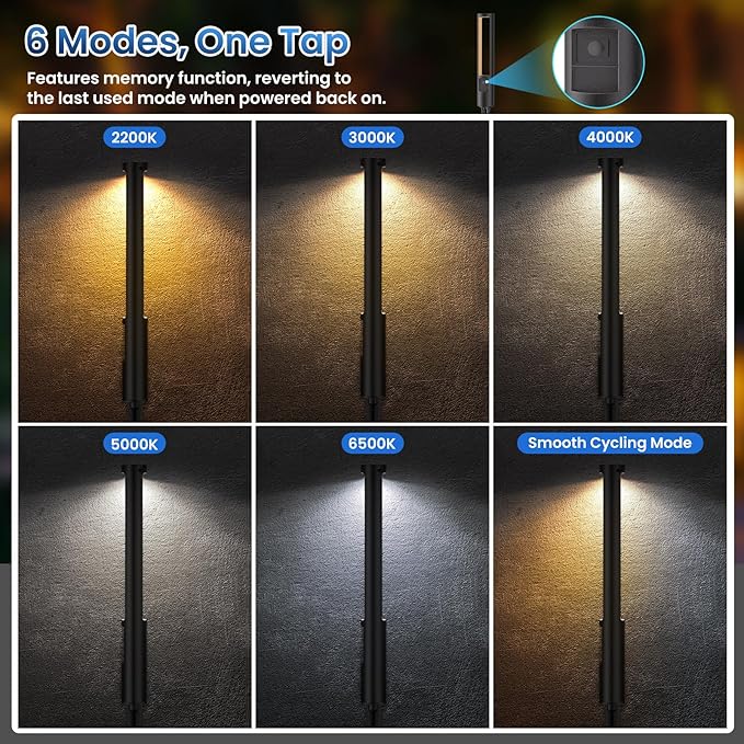 All-in-One Low Voltage Landscape Lighting Kit, 8-Pack Pathway Lights with Transformer Dusk to Dawn Outdoor Lighting 5CCT, IP66 Waterproof Landscape Lights with Connectors 100FT Wire for Patio