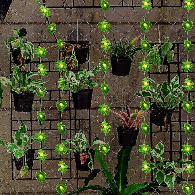 JASHIKA Artistic Leaf Fairy Lights for Bedroom Home Décor-USB & Battery Powered String Lights Indoor with Unique 3D Leaf Designs- LED Lights Garden Wall Table Decor 10ft 30LED with Remote