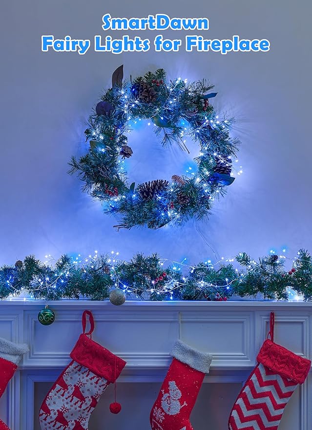 Twinkling Fairy Lights Plug in, 10FT 200LED Twinkle Lights - Firecracker String Lights, Christmas Tree Lights Waterproof for Bedroom, Garden, Patio, DIY Wreath, Indoor Outdoor Christmas Decorations