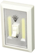 LitezAll COB LED Cordless Light Switch | 200 Lumen Battery Operated Wireless Wall Light | Stick On Tap Light for Closet, Under Cabinet, Shed & Pantry | Magnetic & Hook/Loop Mounting, AAA Included