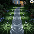 Solar Pathway Lights Outdoor 12 Pack - IP55 Waterproof Solar Powered Garden Lights 6000K Cold White LED, Auto On/Off Outdoor Solar Lights for Yard Driveway Patio Decor Landscape Lighting