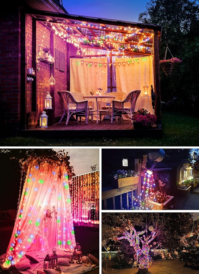Fairy Lights Plug in, 66FT 200LEDs USB Twinkle Lights with Timer and Remote, Starry String Lights 8 Modes for Wreath Wedding Party Indoor Christmas Decoration, Multicolor