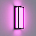 Color Changing Outdoor Wall Lights, Ambiance Exterior Wall Lights Up Down Lights Outdoor, Waterproof Square Porch Lights 2.4GHz WiFi APP Control Outdoor Light Fixture for Home Theater
