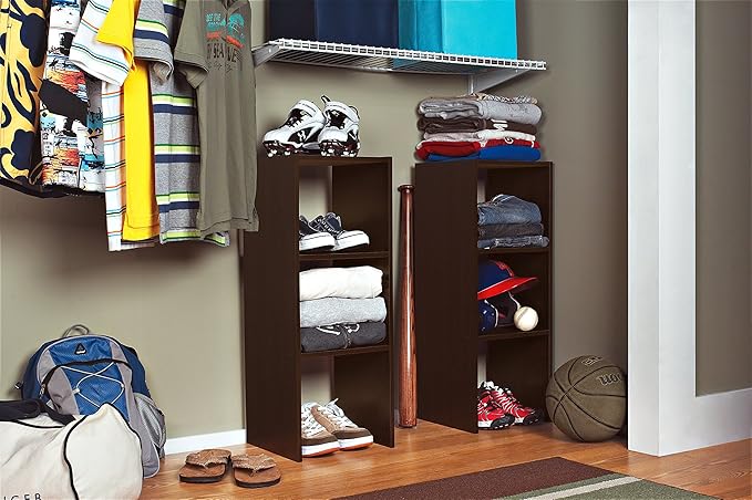 ClosetMaid #8956 Stackable 31in. Vertical Organizer, Espresso