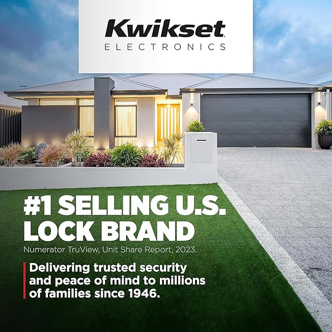 Kwikset Halo Select Smart Lock Keyless Entry Door Lock Wi-Fi and Matter Enabled Deadbolt No Hub Needed, Geofence Auto-Unlock, Grade AAA Certified, Easy Install, Satin Nickel Lifetime Finish Warranty