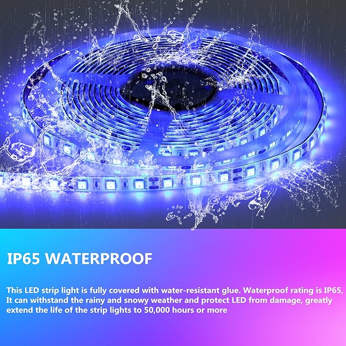 25FT RV Underglow Led Lights Kit, 12V Camper Underbody Lights for Motorhome Travel Trailer Concession Stands Food Trucks, RV Awning Light, RV Led Strip Lights (Blue)
