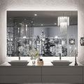 TETOTE 48 x 30 Inch LED Mirror Backlit Bathroom,Anti-Fog Mirror with Light,Dimmable,CRI90+,IP54 Water Proof,Wall Mounted Vanity Lighted Mirror,Horizontal/Vertical