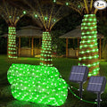 Solar Rope Lights, 2 Packs Total 132ft 400LEDSolar String Lights, 8 Modes Waterproof Solar Powered Outdoor Light, Flexible Clear Tube Light for Garden Backyard Patio Deck Porch Tree Xmas Decor - Green